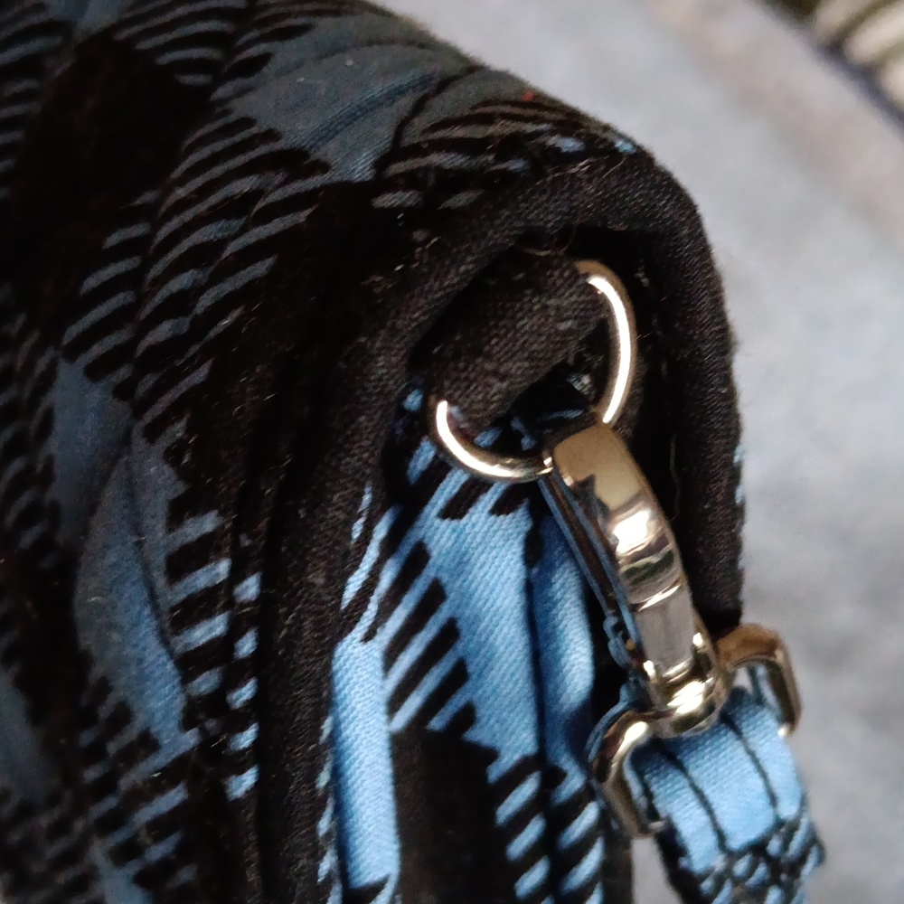 Vera Bradley Cornflower Blue Black Wallet - Picture 12 of 14